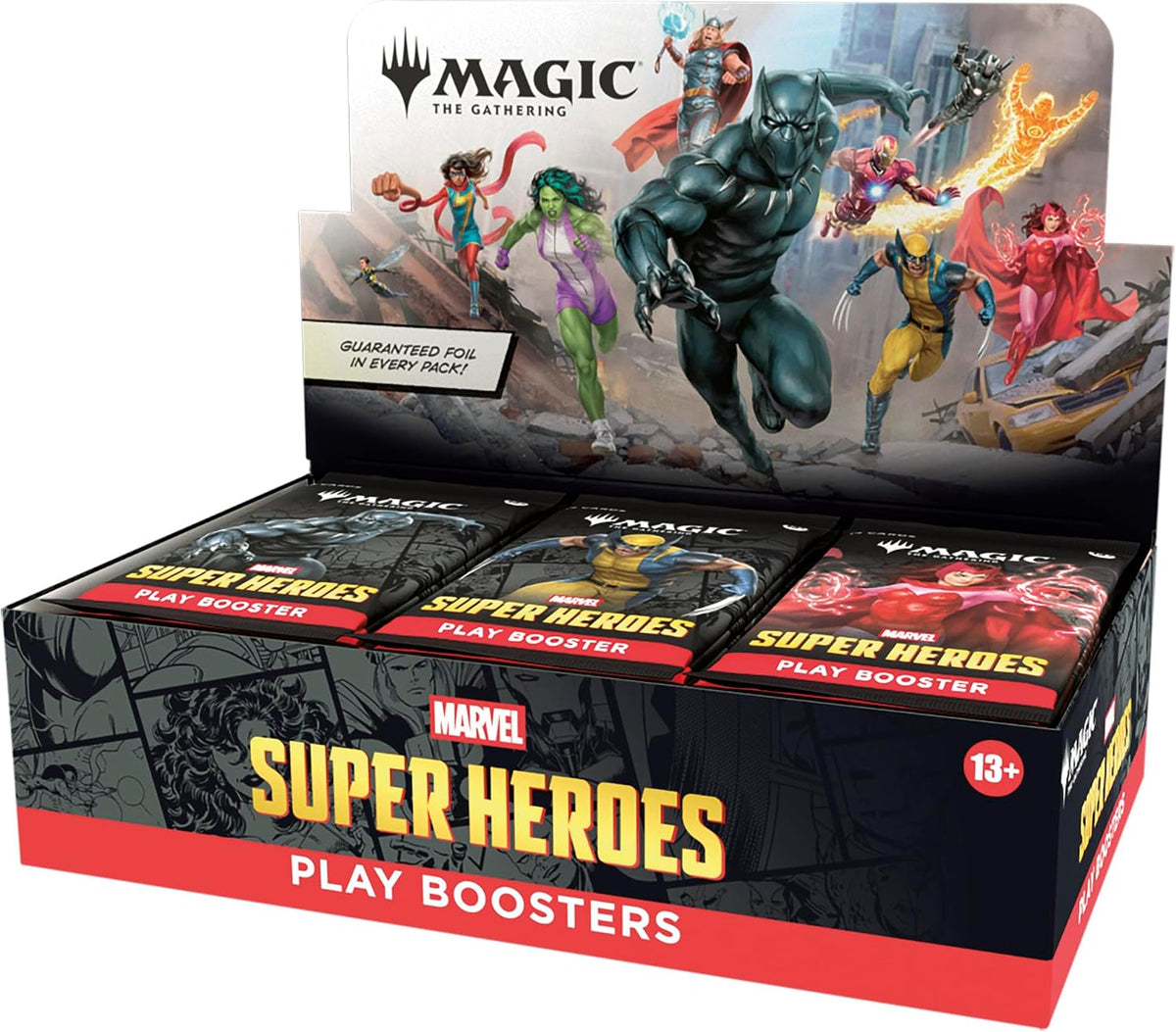 Magic: The Gathering | Marvel Super Heroes Play Booster Box | 30 Packs | Collectible Trading Card Game