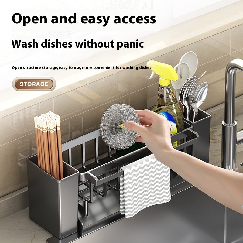 Sink Sponge Holder & Draining Rack | Kitchen Sink Organizer