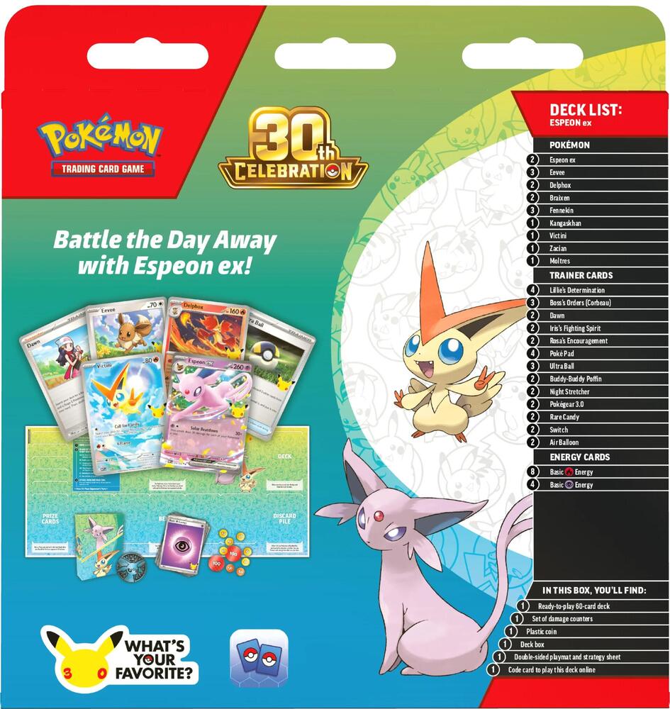 (Preorder) Pokémon 30th Celebration Battle Deck Espeon