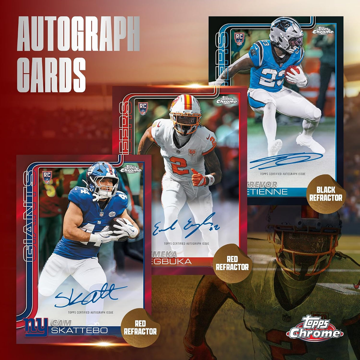 2025 Topps Chrome NFL Football - Factory Sealed - Value Box