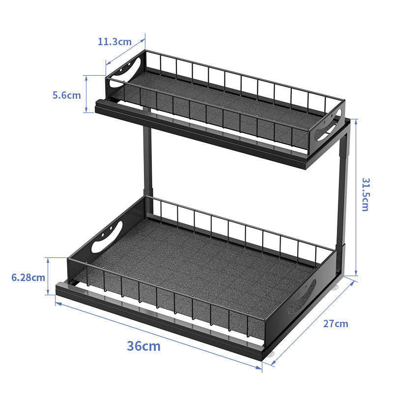Pull-Out Spice Rack | Sliding Kitchen Cabinet Organizer